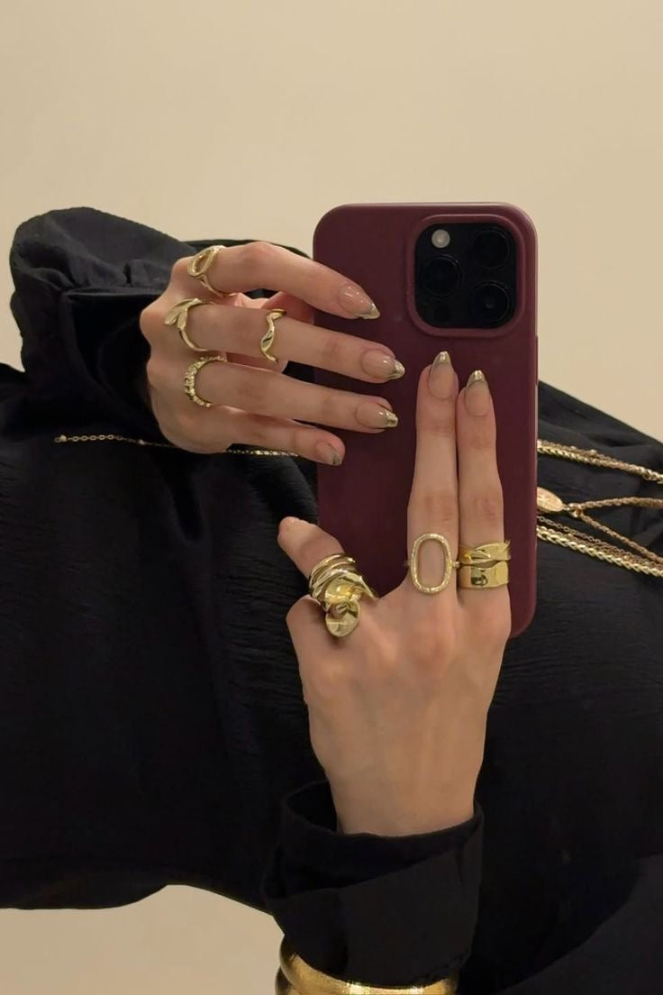 Gold French Tips